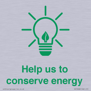 Help us to conserve energy 